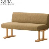 ジュンタ　ＢＮ２人用背付き　木部色２色　　張地ランクＡにての価格